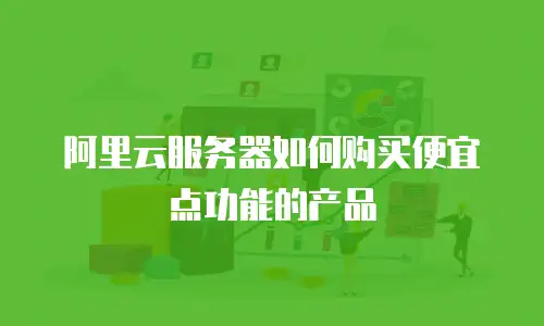 阿里云服务器如何购买便宜点功能的产品