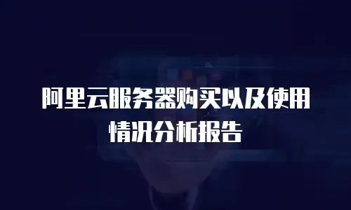 阿里云服务器购买以及使用情况分析报告
