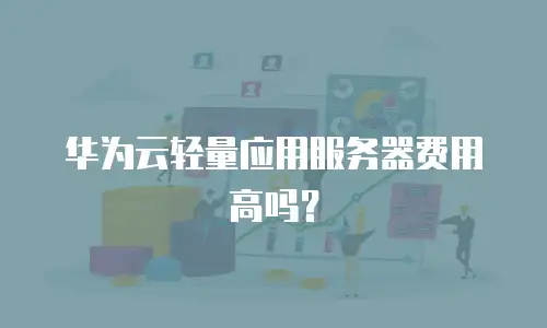 华为云轻量应用服务器费用高吗？
