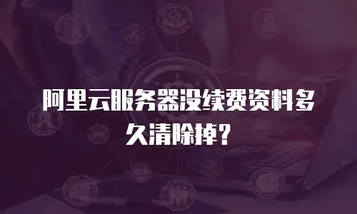 阿里云服务器没续费资料多久清除掉？