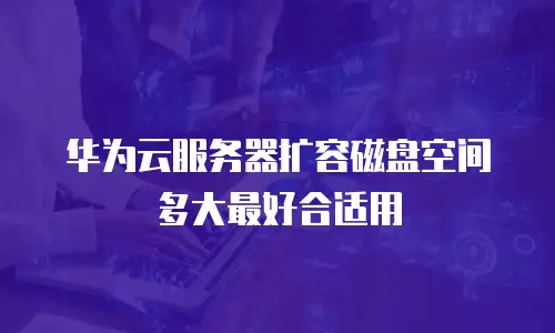 华为云服务器扩容磁盘空间多大最好合适用