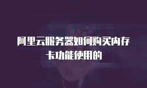 阿里云服务器如何购买内存卡功能使用的
