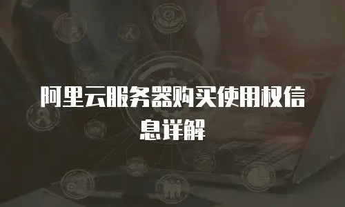 阿里云服务器购买使用权信息详解