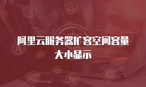 阿里云服务器扩容空间容量大小显示
