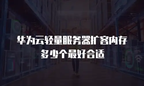 华为云轻量服务器扩容内存多少个最好合适