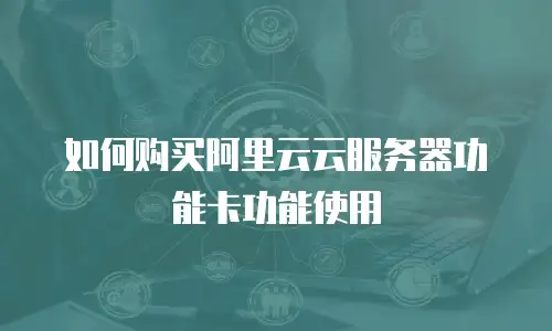 如何购买阿里云云服务器功能卡功能使用