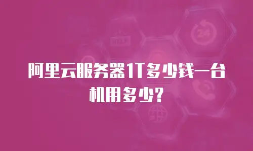 阿里云服务器1T多少钱一台机用多少？