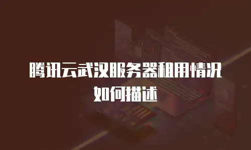腾讯云武汉服务器租用情况如何描述