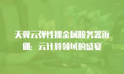 天翼云弹性裸金属服务器返佣：云计算领域的盛宴