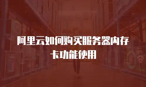 阿里云如何购买服务器内存卡功能使用