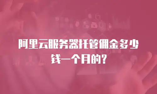 阿里云服务器托管佣金多少钱一个月的？