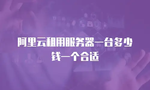 阿里云租用服务器一台多少钱一个合适