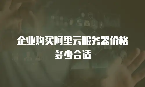 企业购买阿里云服务器价格多少合适