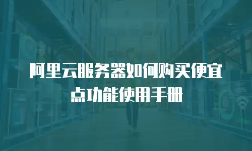 阿里云服务器如何购买便宜点功能使用手册