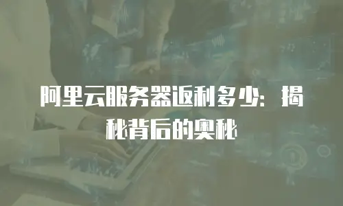 阿里云服务器返利多少：揭秘背后的奥秘
