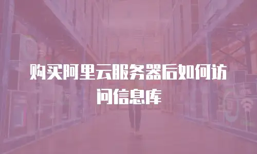 购买阿里云服务器后如何访问信息库