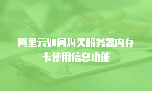 阿里云如何购买服务器内存卡使用信息功能