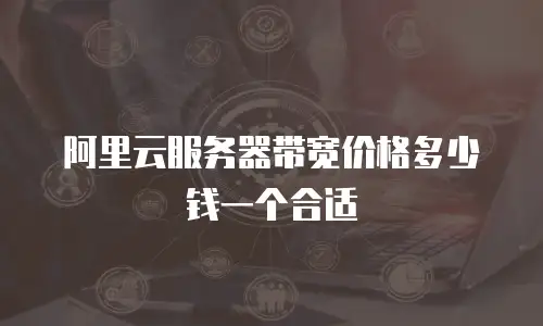 阿里云服务器带宽价格多少钱一个合适