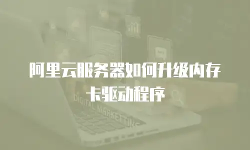阿里云服务器如何升级内存卡驱动程序