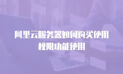 阿里云服务器如何购买使用权限功能使用