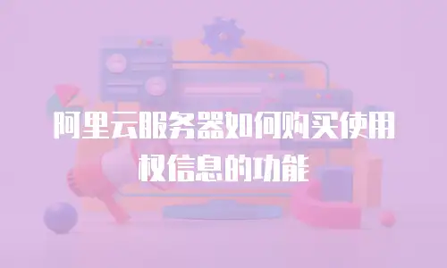 阿里云服务器如何购买使用权信息的功能
