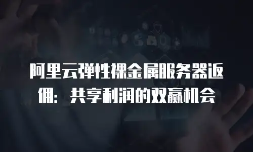 阿里云弹性裸金属服务器返佣：共享利润的双赢机会