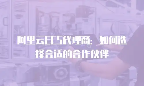 阿里云ECS代理商：如何选择合适的合作伙伴