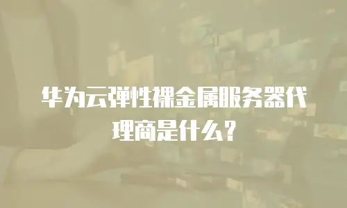 华为云弹性裸金属服务器代理商是什么？