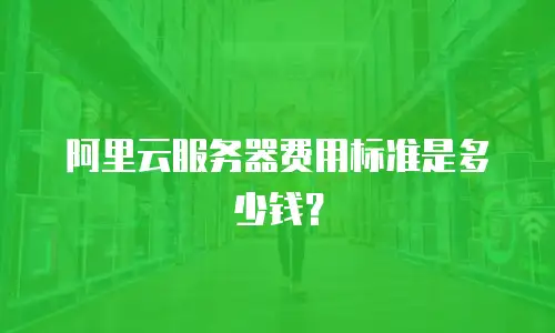 阿里云服务器费用标准是多少钱？