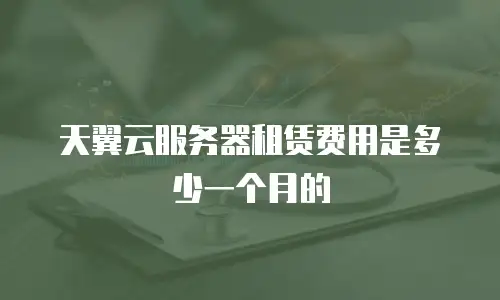天翼云服务器租赁费用是多少一个月的