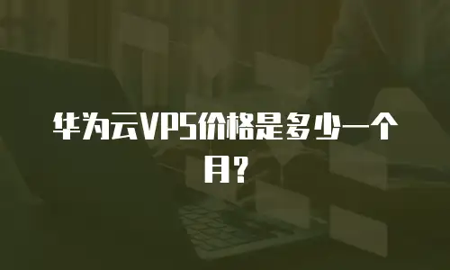 华为云VPS价格是多少一个月？