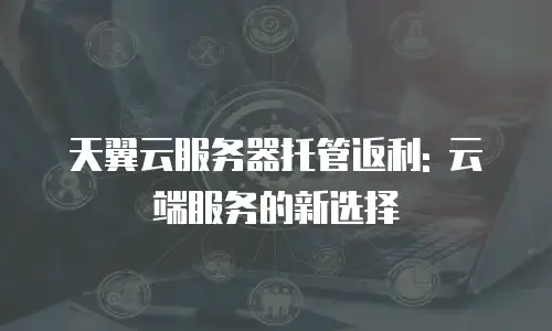 天翼云服务器托管返利: 云端服务的新选择