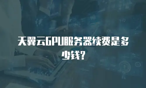 天翼云GPU服务器续费是多少钱？