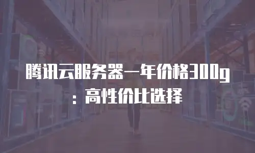 腾讯云服务器一年价格300g: 高性价比选择