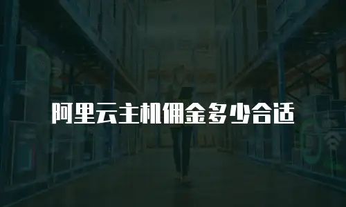 阿里云主机佣金多少合适