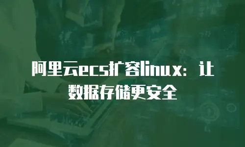 阿里云ecs扩容linux：让数据存储更安全