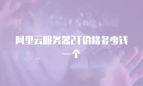 阿里云服务器2T价格多少钱一个