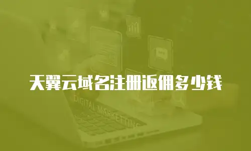 天翼云域名注册返佣多少钱