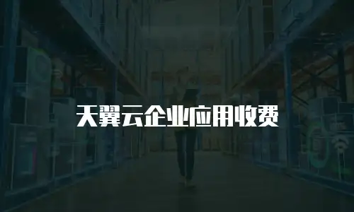 天翼云企业应用收费