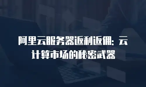 阿里云服务器返利返佣: 云计算市场的秘密武器