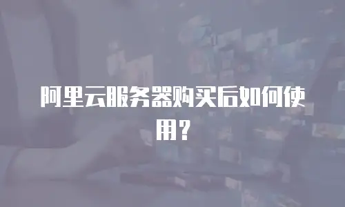 阿里云服务器购买后如何使用？
