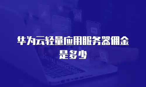 华为云轻量应用服务器佣金是多少