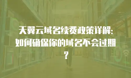 天翼云域名续费政策详解：如何确保你的域名不会过期？