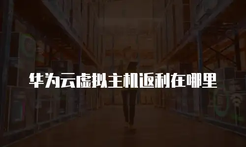华为云虚拟主机返利在哪里