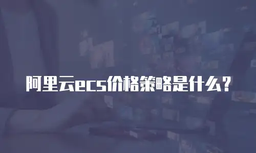 阿里云ecs价格策略是什么？