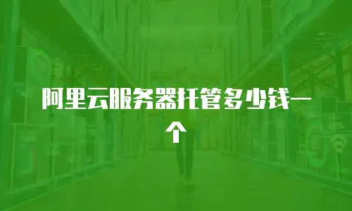 阿里云服务器托管多少钱一个