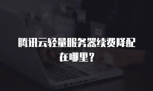 腾讯云轻量服务器续费降配在哪里？