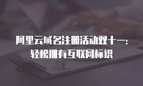 阿里云域名注册活动双十一：轻松拥有互联网标识