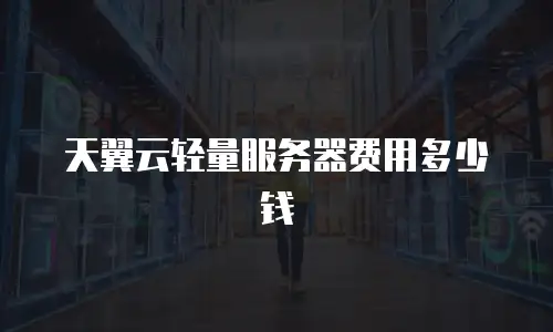 天翼云轻量服务器费用多少钱