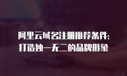 阿里云域名注册推荐条件：打造独一无二的品牌形象